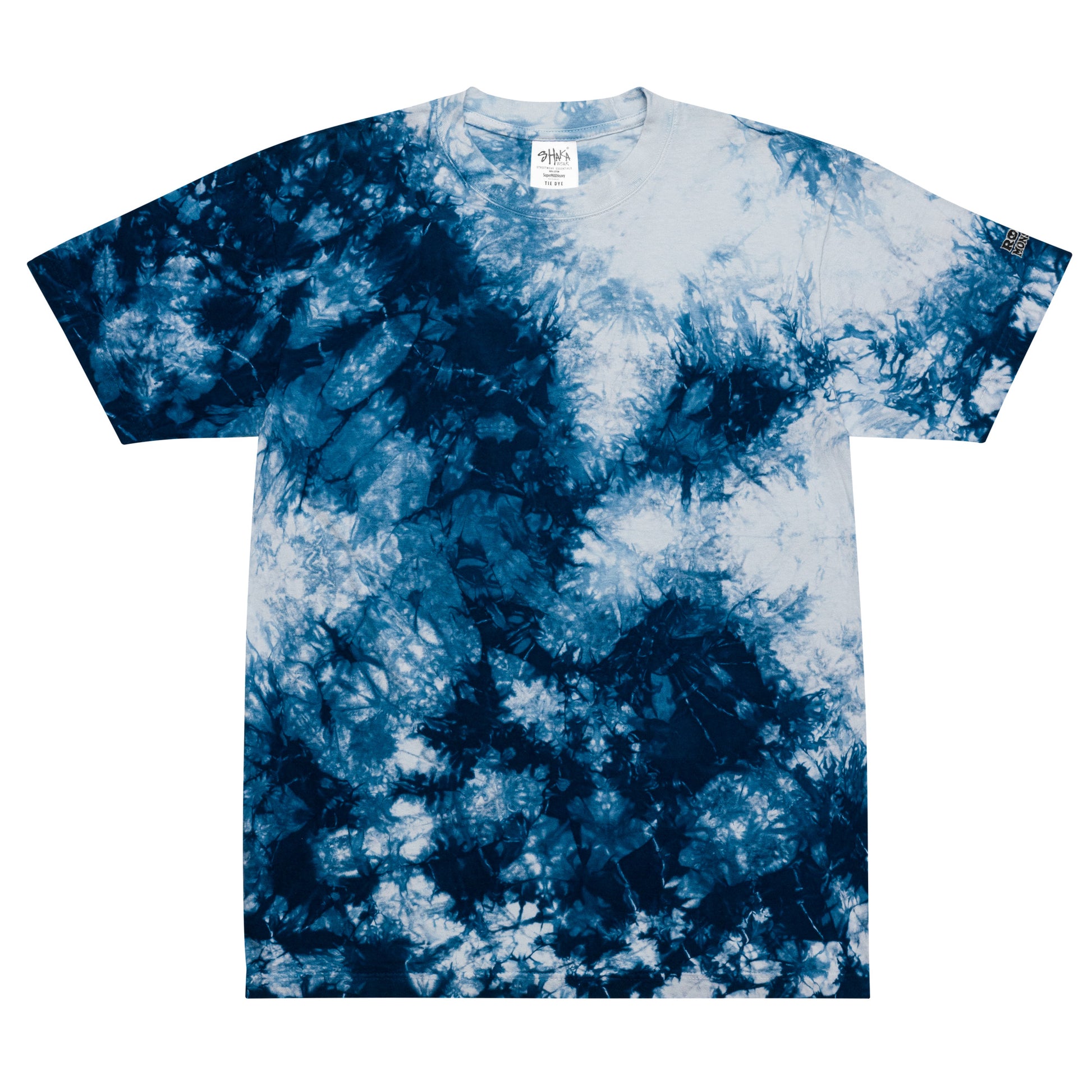 Rock Monster/NAVY/WHITE - oversized tie-dye t-shirt