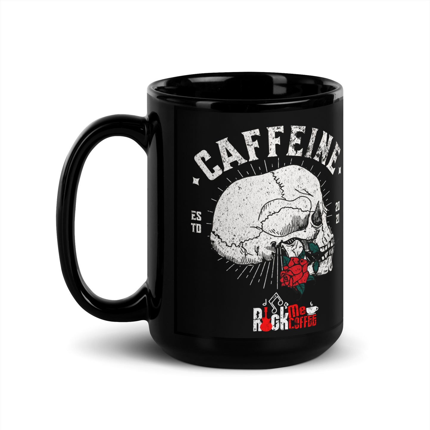 Caffeine - Black Glossy Mug