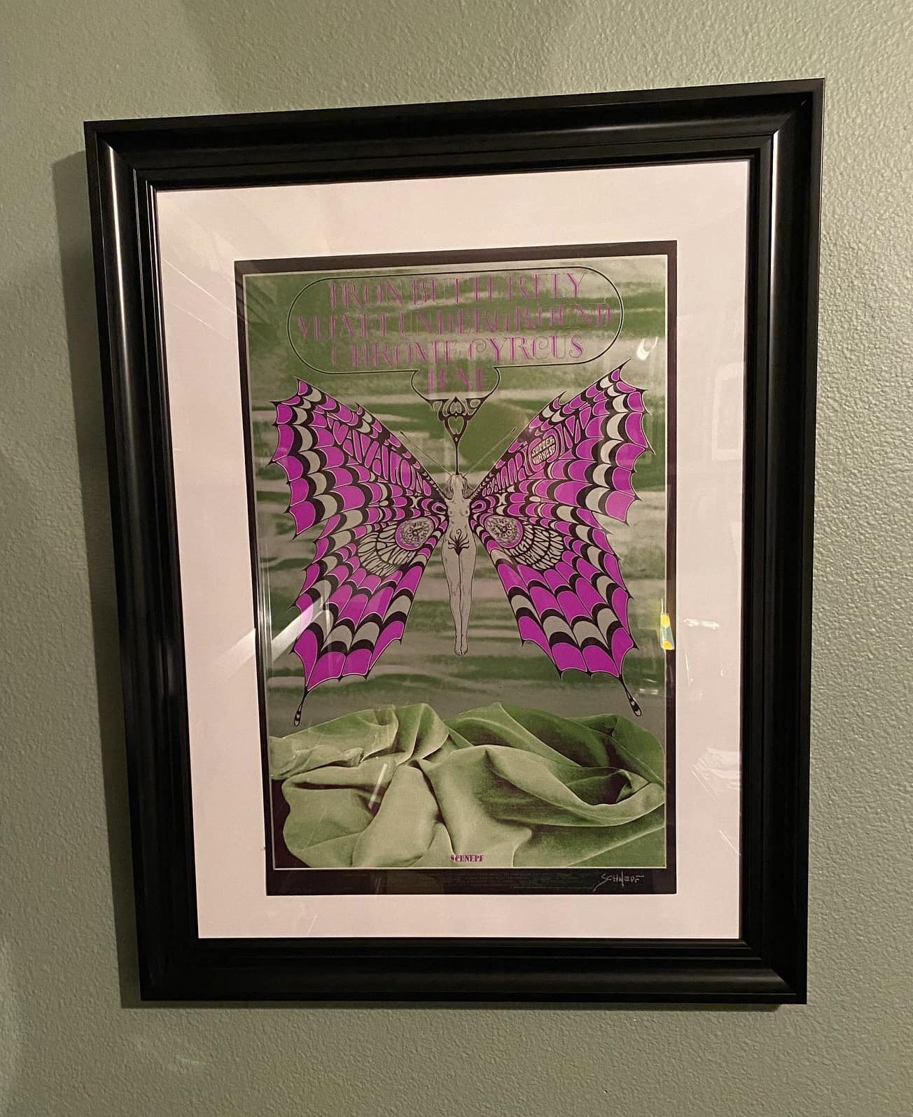 Iron Butterfly - Original Concert Poster - 1968 - Artist Signed