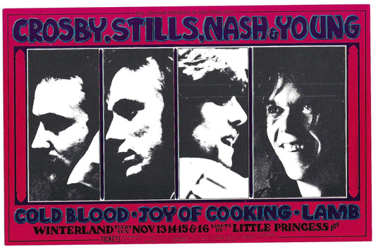 Crosby, Stills, Nash & Young Handbill - Nov 13, 1969 - ORIGINAL FIRST PRINTING